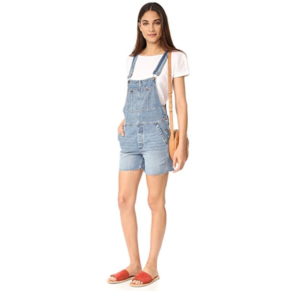 Free People We The Free Relaxed Boyfriend Overalls - Picture 5 of 7